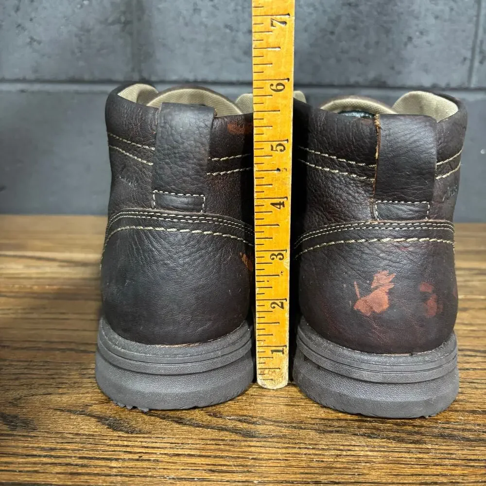Clarks Brown Leather Chukka Boots Distressed Lace Up Ankle Boots Men’s 12M